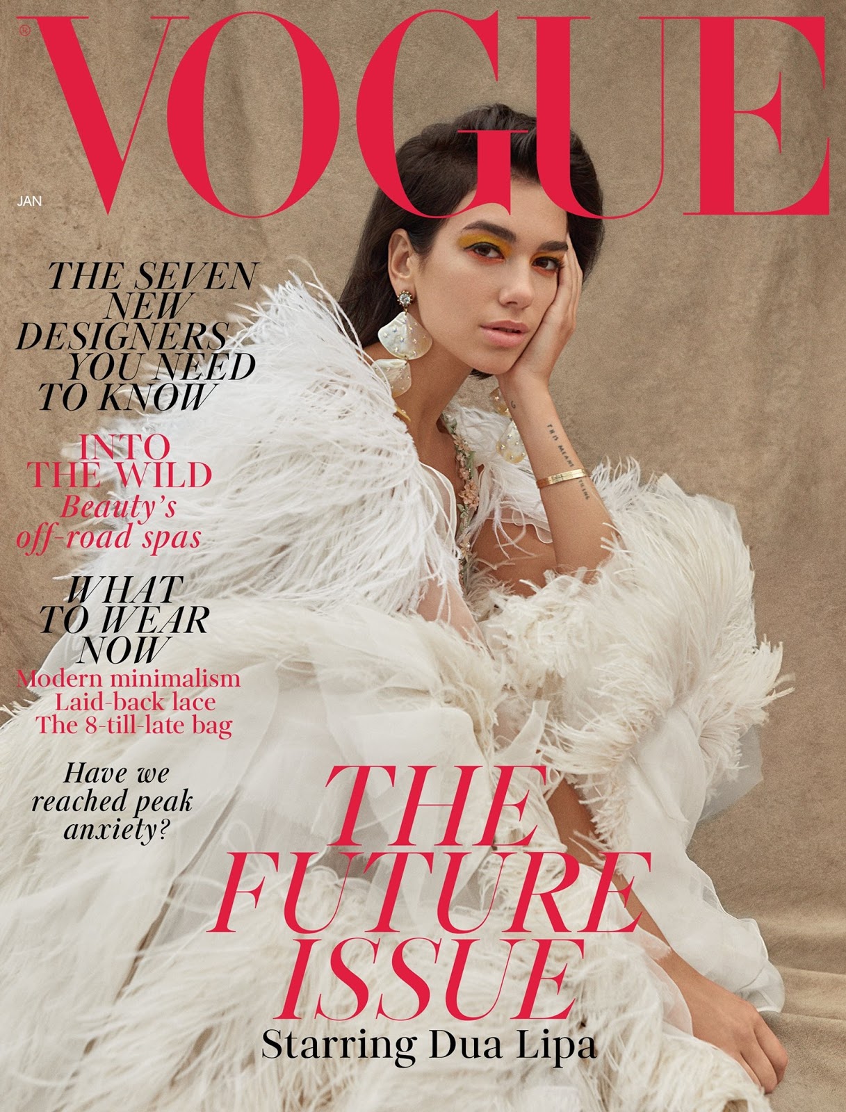 Beauty Mags Dua Lipa Vogue UK January 2019