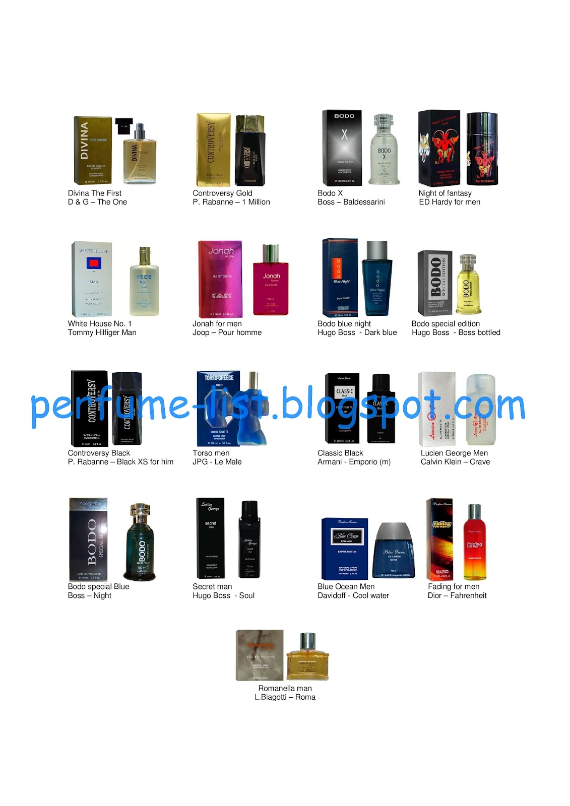 PERFUME DUPE LIST Lucien