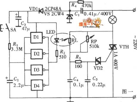 LED Lamp Dimmer Circuit - Circuit