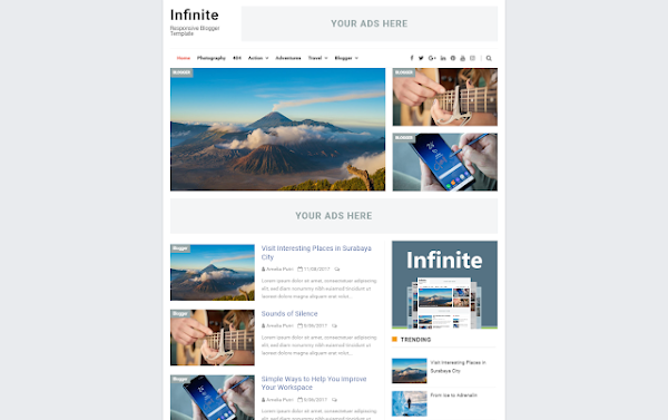 Infinite Responsive Template Blogger Infinite Responsive Template Blogger