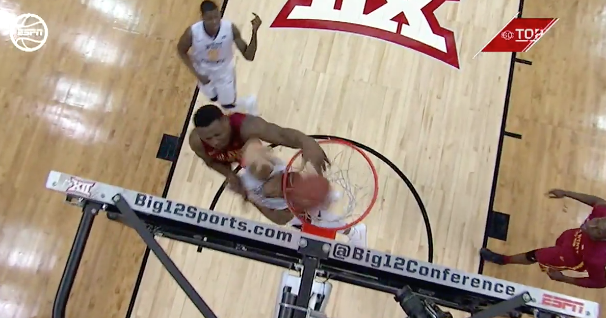 Watch Iowa State’s Deonte Burton Destroy WVU Player On This Monster