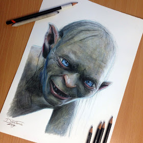 08-Gollum-Smeagol-Andy-Serkis-Dino-Tomic-AtomiccircuS-Mastering-Art-in-Eclectic-Drawings-www-designstack-co