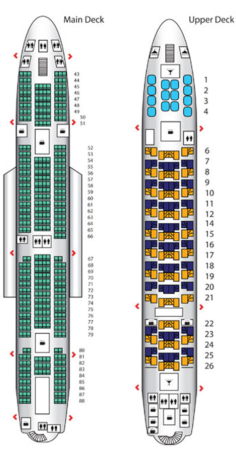 Boeing A380 Seating Chart