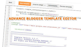 New Blogger Template HTML Editor