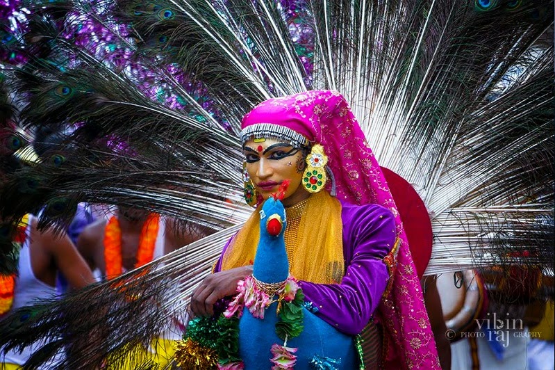 Puli Kali procession at 'Athachamayam' in Tripunithura, Kerala (photo by Vibin Raj)