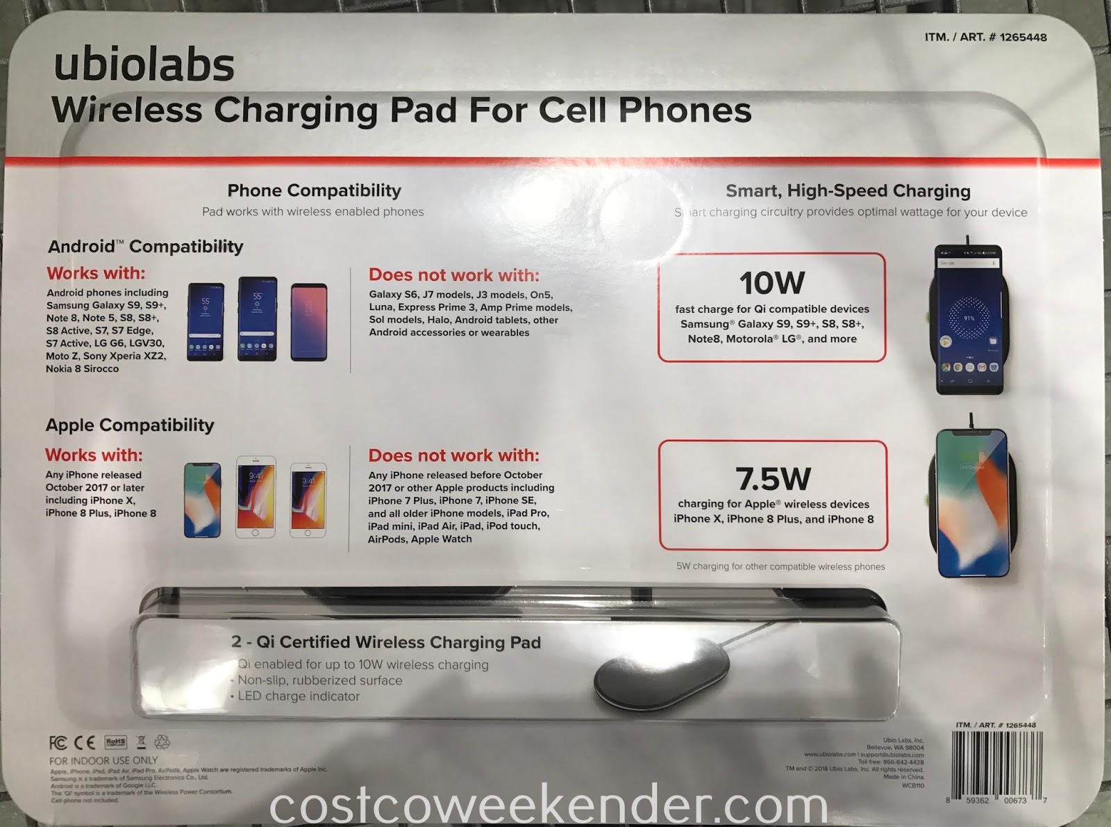 Ubio Labs Wireless Charging Pad (2 pack) | Costco Weekender