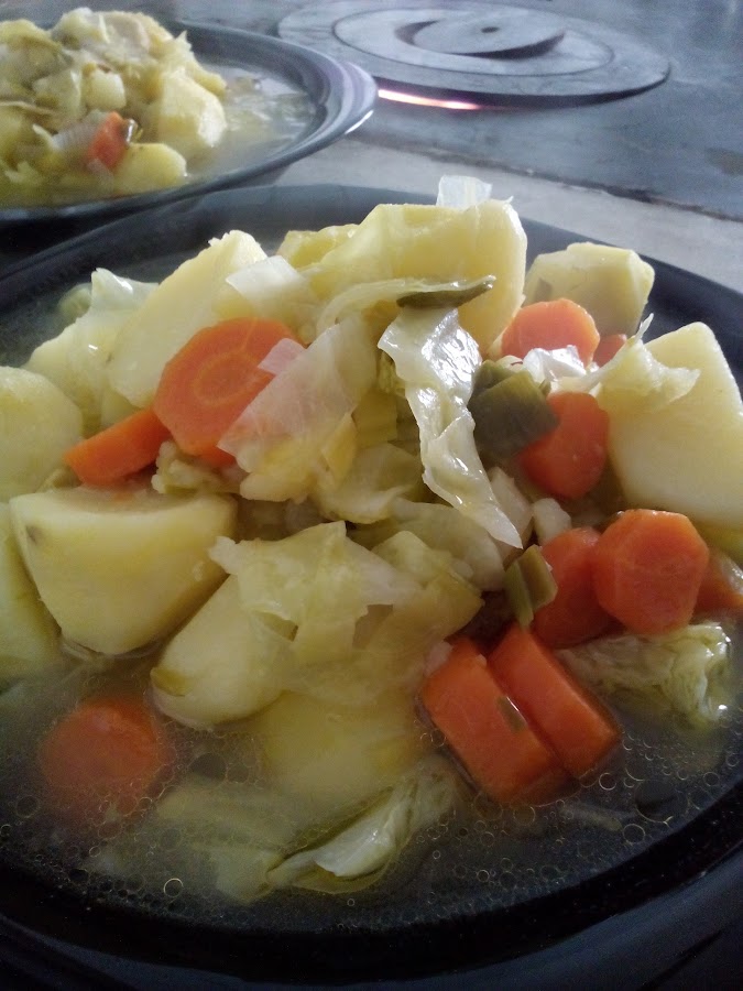 Receta patatas guisadas con verdura