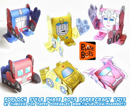 Ninjatoes' papercraft weblog: Cute, Transformers-like 