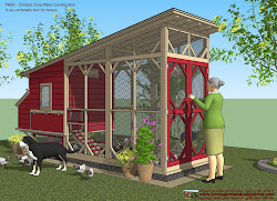 chicken coop plans construction build building m600 perspective completed garden