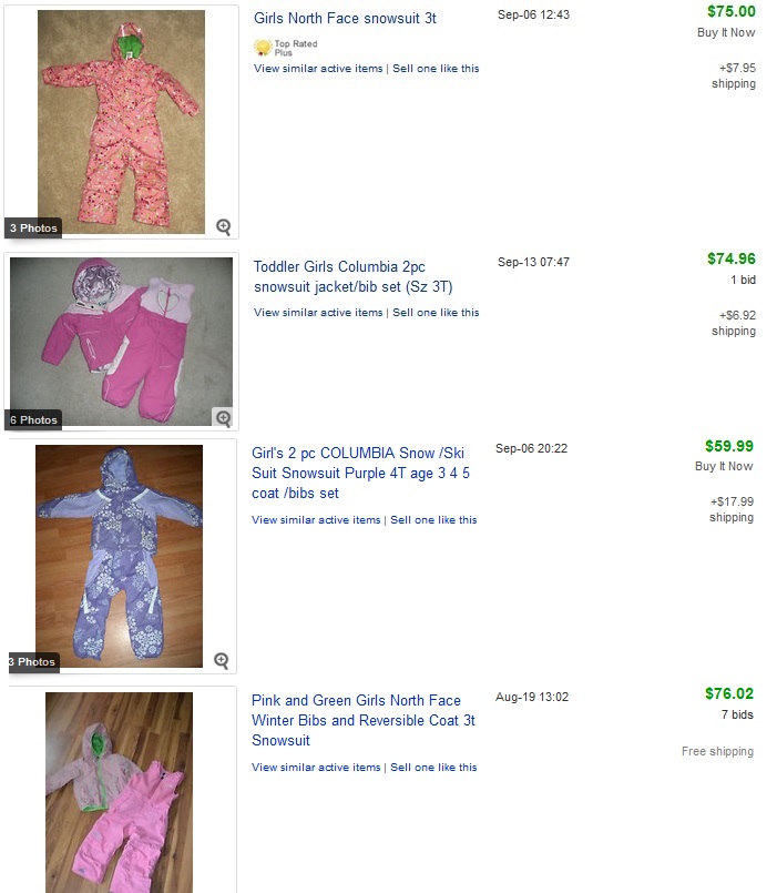eBay Selling Coach Make Money Selling Children's Winter Clothing