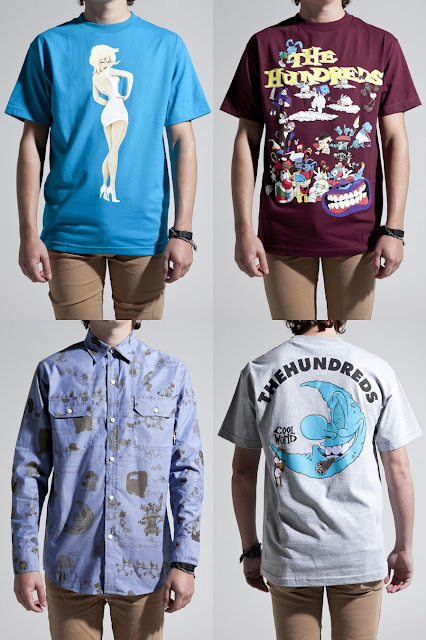 The Hundreds Cool World Collection - Basic Holli T-Shirt, Characters T-Shirt, Moon T-Shirt & Deebs Button Up Shirt