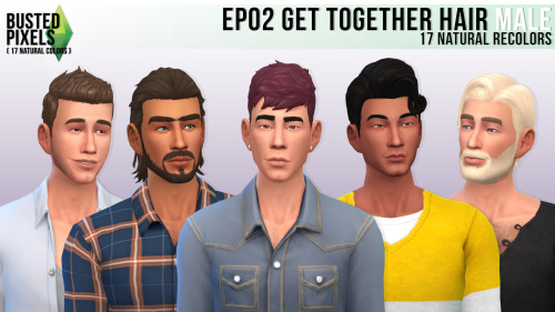 My Sims 4 Blog Get Together Hair Recolors For Males By Bustedpixels