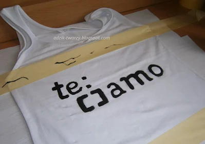 Bluzka "Te amo? TEQUILA" DIY malowanie farbami do tkanin - Adzik tworzy