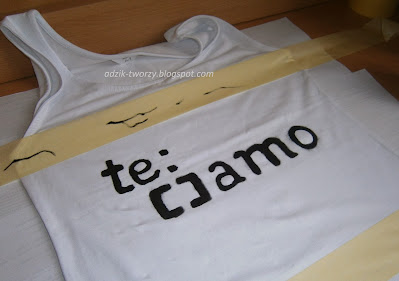 Bluzka "Te amo? TEQUILA" DIY malowanie farbami do tkanin - Adzik tworzy