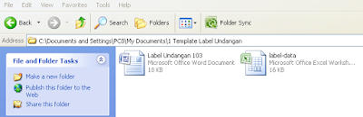 Simpan File Template Format Label Undangan 103 dalam Satu Folder