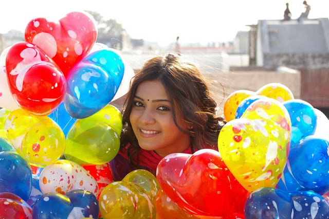 samantha with colorful balloons photo 
gallery