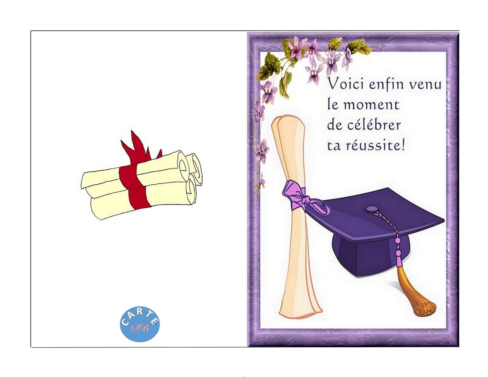 Carte Gratuite A Imprimer Carte De Felicitation Pour Un Diplome A