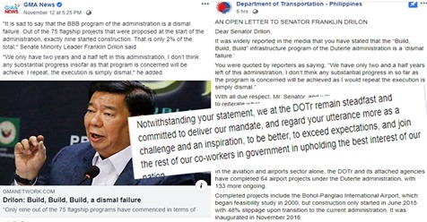 #Openletter updates Senator Drilon on BBB progress to enlighten & transform perception of dismal failure to true recognition of hard work DOTr have done | PTN