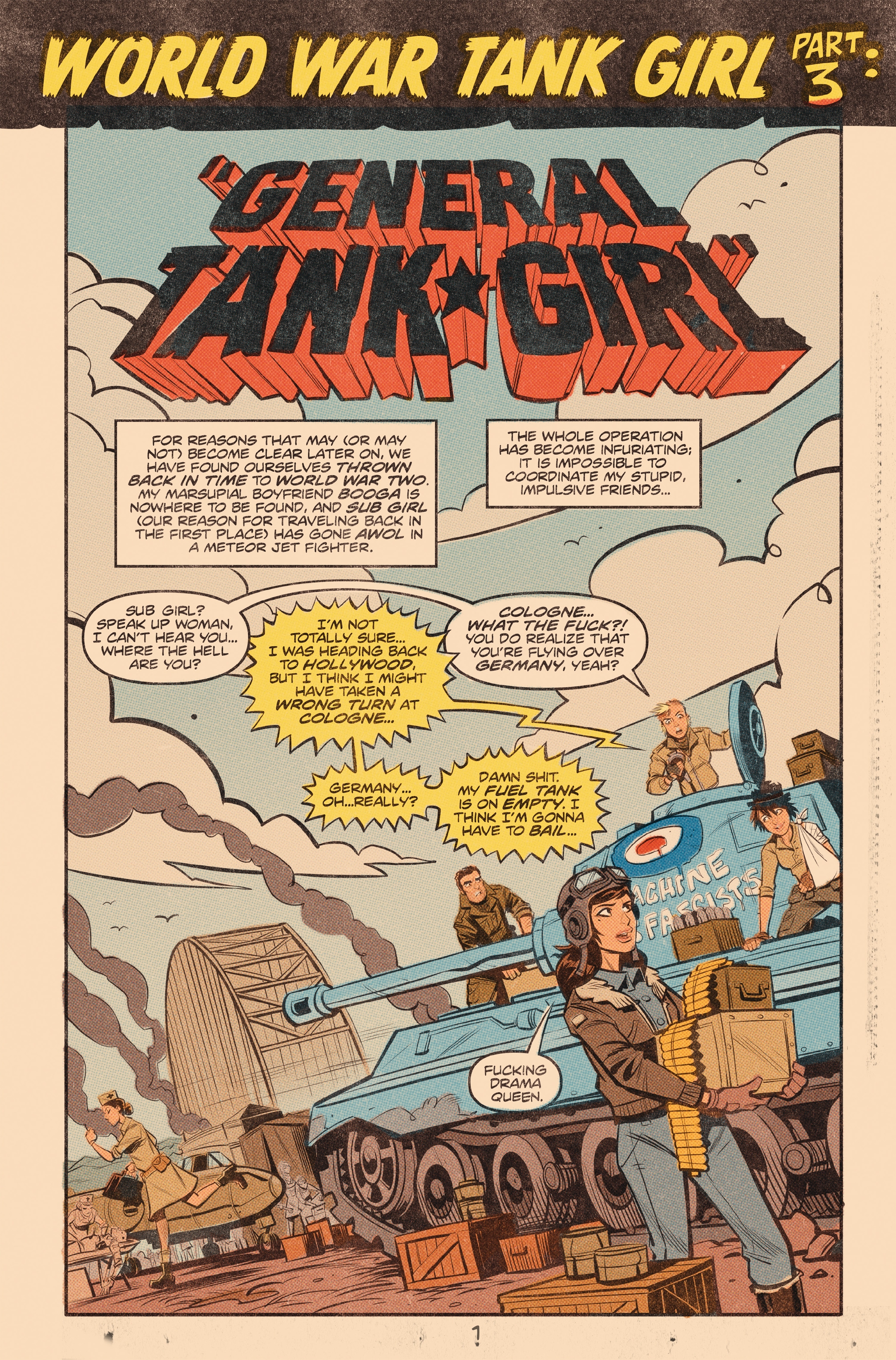 Read online Tank Girl: World War Tank Girl comic -  Issue #3 - 3