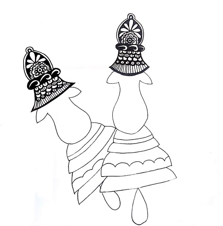 Dangler Earring Mandala Art ~ ArtyArsh -Creative World