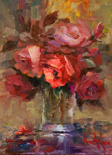 Adorable Floral Oil Paintings By Nora Kasten