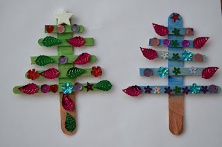 Popsicle Stick Christmas Tree Ornaments - Family Balance Sheet