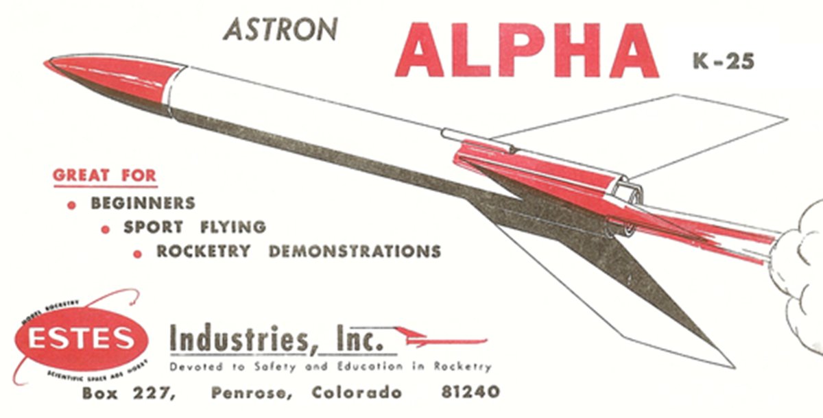 Model Rocket Building 50th Anniversary of the Estes Alpha!