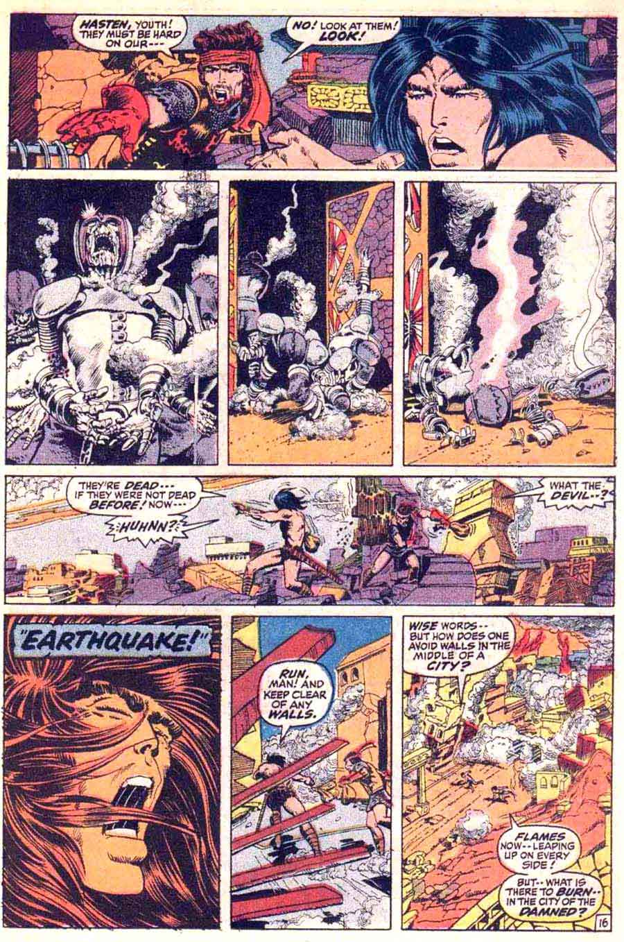 Conan the Barbarian v1 #8 marvel comic book page art by Barry Windsor Smith