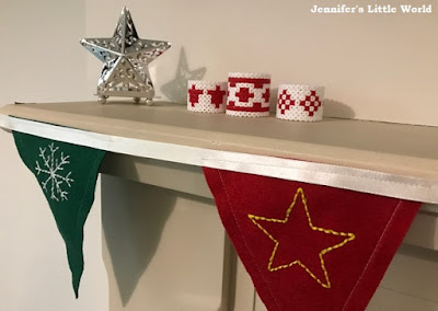 How to make embroidered felt Christmas bunting