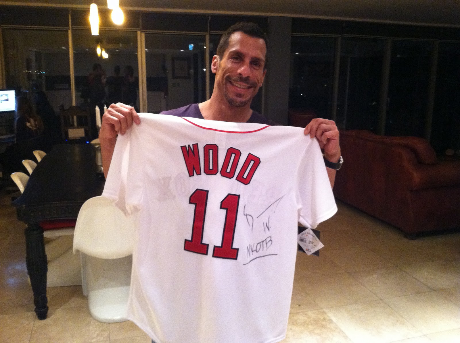 NKOTB News: Win A Danny Wood Autographed Red Sox Jersey!