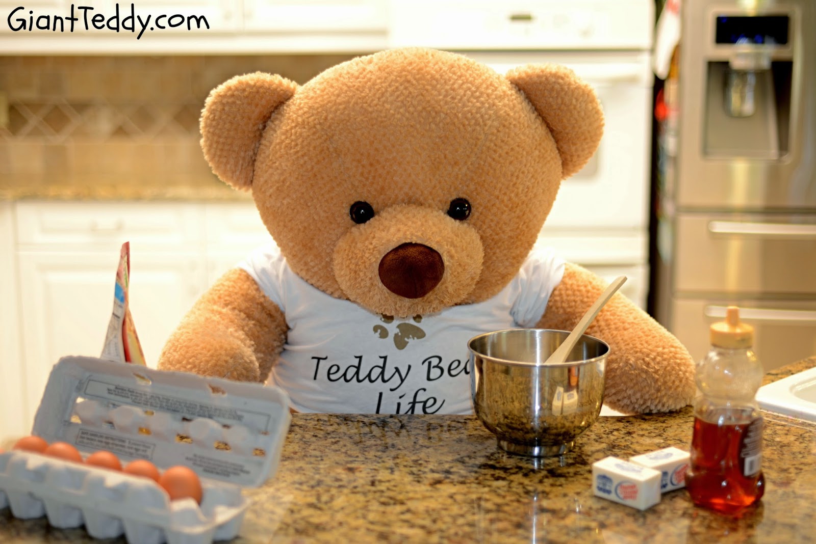Cutie Chubs makes his famous Honey Chocolate Chip Giant Teddy Bear