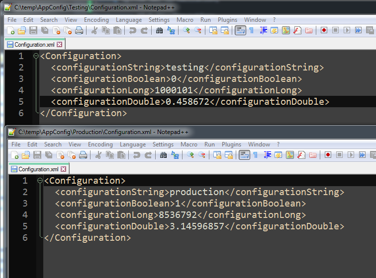 Path C managing global configurations with XML serializer
