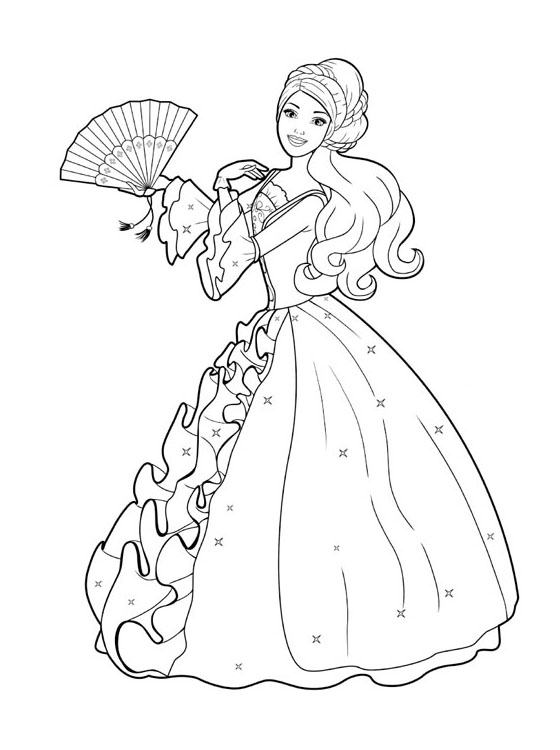 Kids Page Barbie Coloring Pages for Childrens