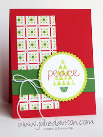 Stampin' Up! Christmas Quilt Peace Card ~ 2017 Holiday Catalog ~ www.juliedavison.com