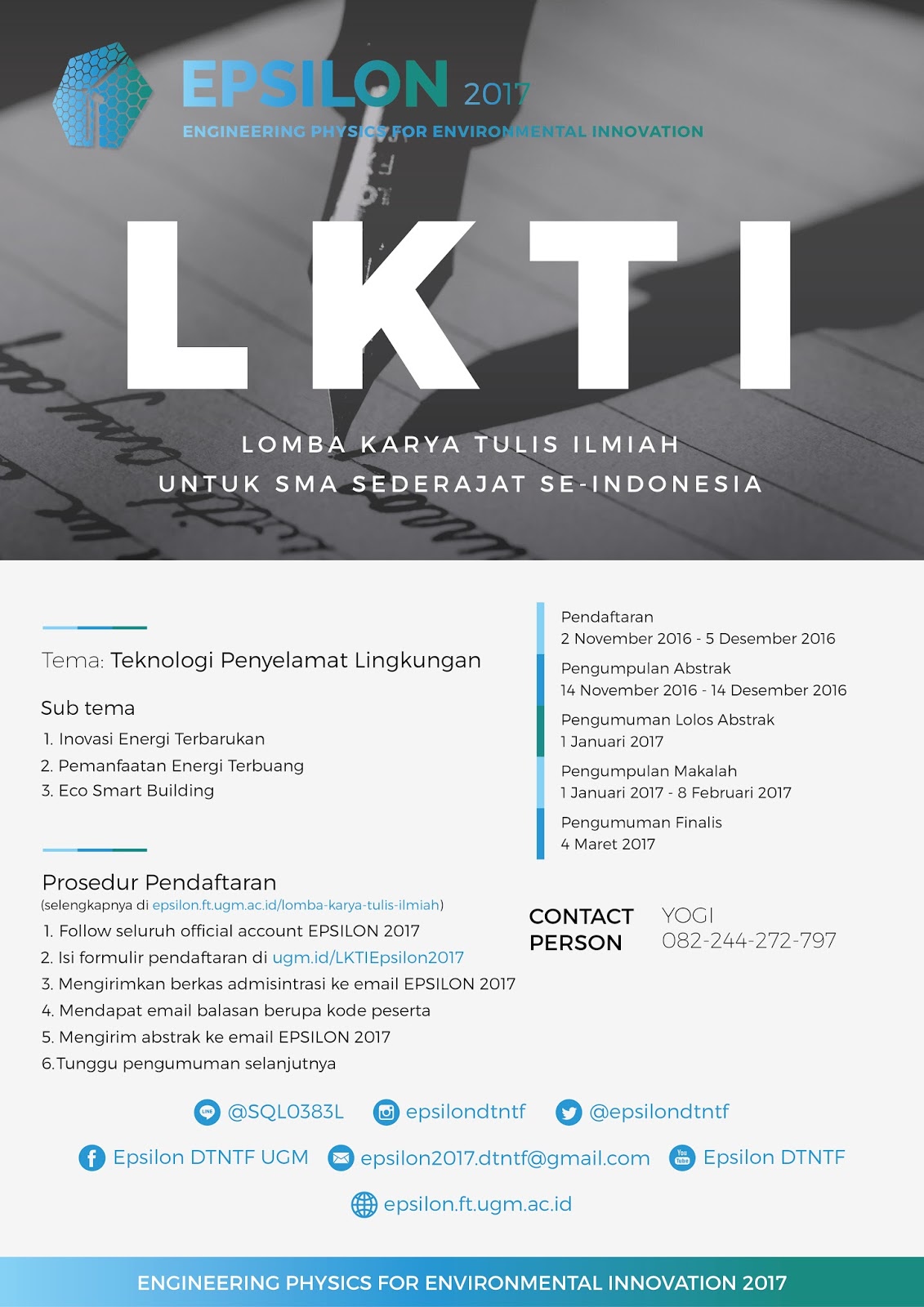 DAPUR Karya Ilmiah Remaja LKTI SMA sederajat seIndonesia