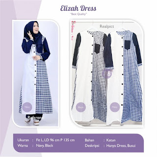 SB Elizah Dress Jual Baju Busana Muslim Elizah Dress