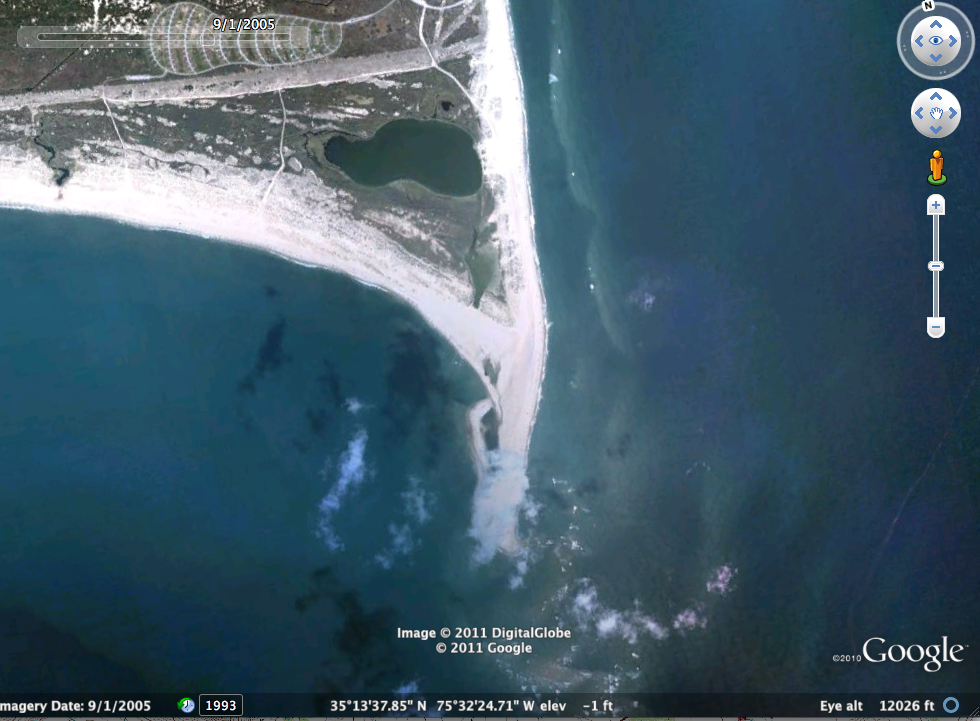 Google Earth Time Machine Buxton, North Carolina