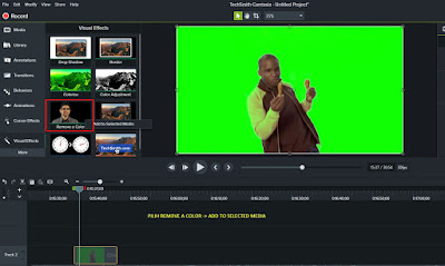 cara edit video green screen dengan camtasia