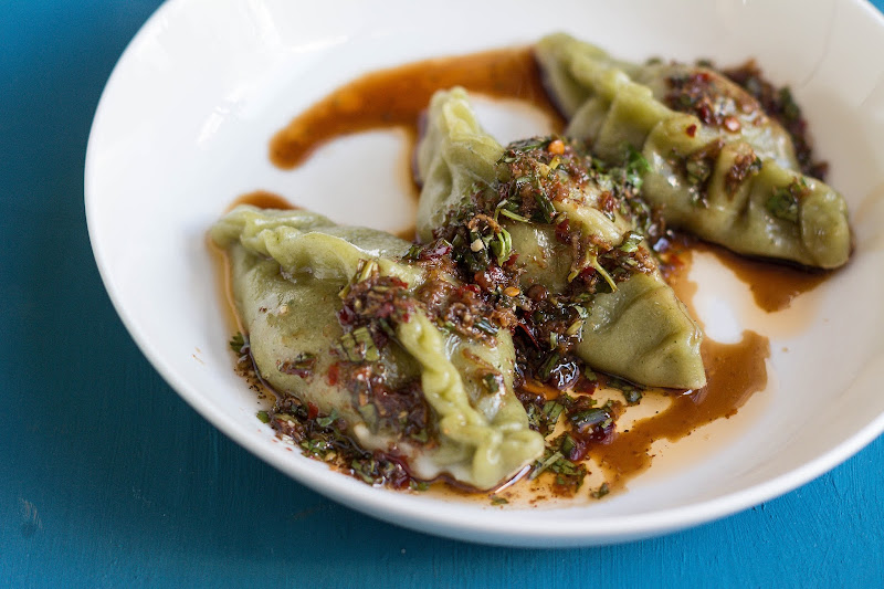Milk and Honey Vegetable Dumplings with Sichuan Sauce Vegan