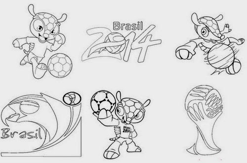 AUSMALBILDER - Deutschland: Malvorlagen Fußball Weltmeisterschaft (WM) 2014