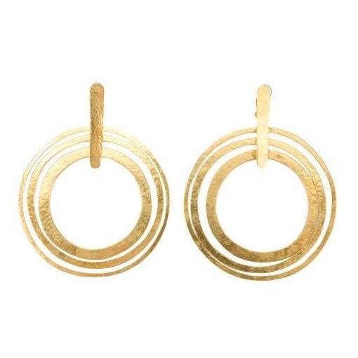 Herve Van Der Straeten - Gold Circle Clip Earrings