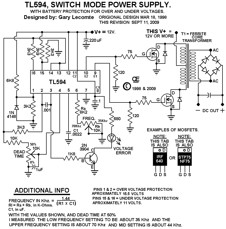 12vdc Power Supply Circuit Diagram