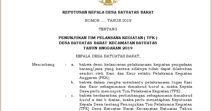 Format Administrasi Desa