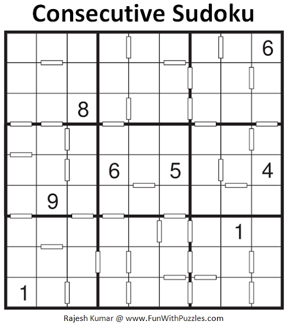 Consecutive Sudoku Puzzle (Fun With Sudoku #399)