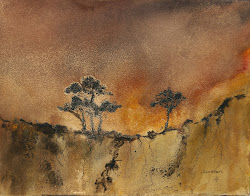jean lurssen watercolor abstract landscape watercolors landscapes sunset artist watercolour paintings golden luminosity painting ink scenery doodlewash guest dailypaintworks tutorials