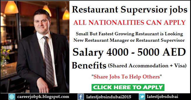 Restaurant Manager jobs in Dubai Restaurant Supervisor jobs in Dubai