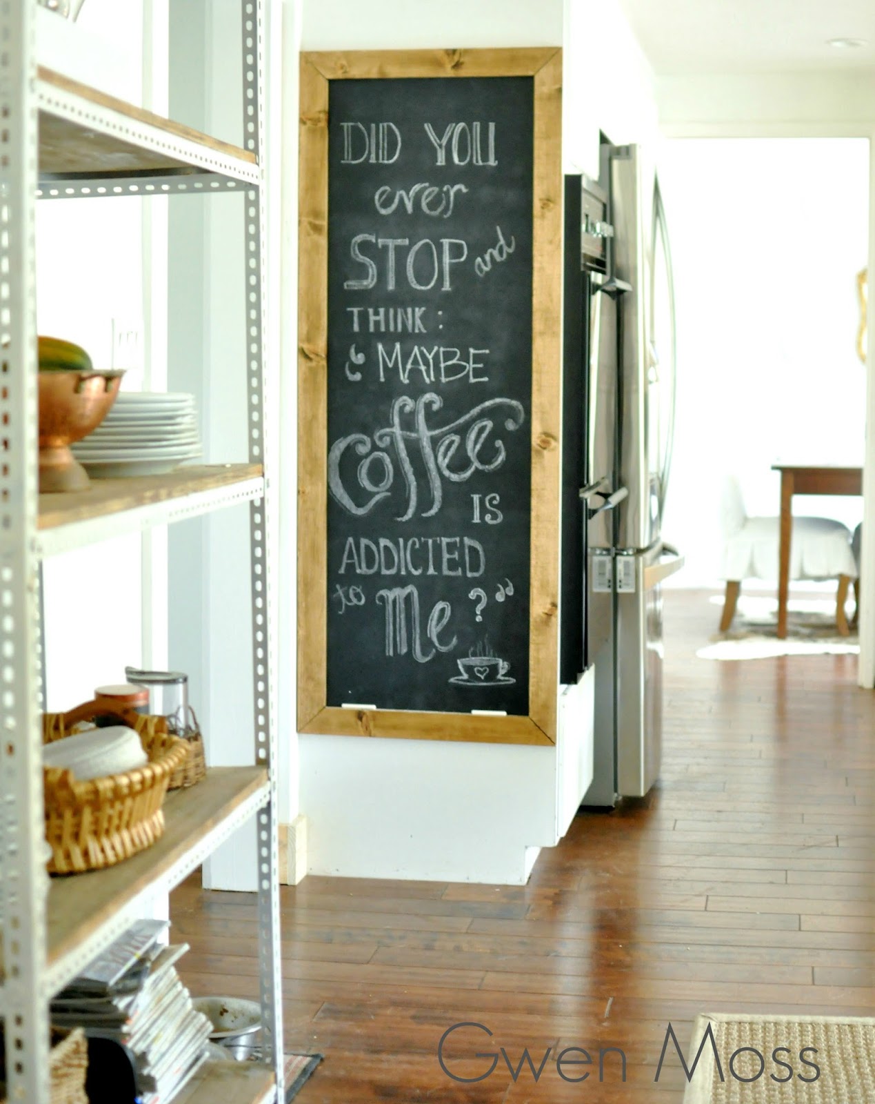 Gwen Moss A Kitchen Updateand the quickest DIY chalkboard ever...