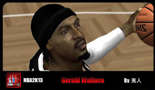 NBA 2K13 Gerald Wallace Cyber Face Mods