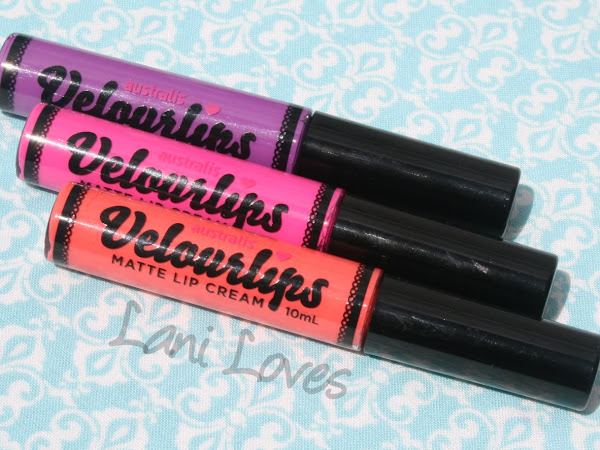 Australis Velour Lips - RIO-D, MAL-I-BOO and TOK-I-O Swatches & Review