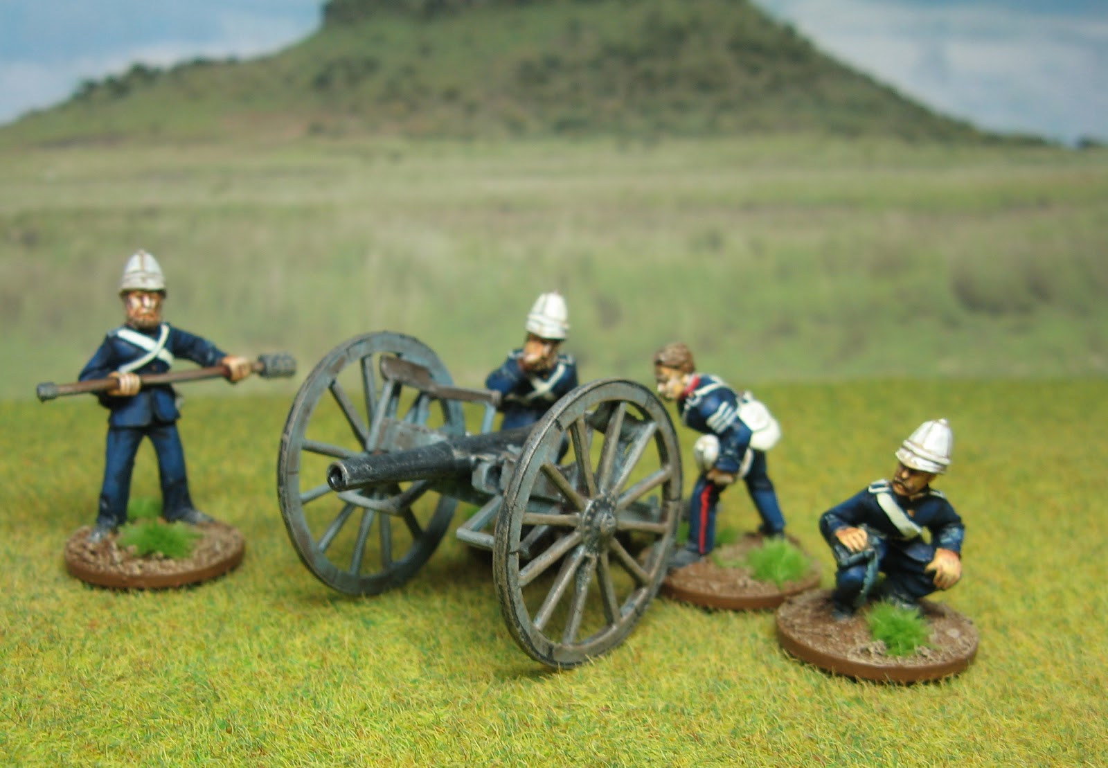One man and his brushes. Zulu Wars. British Artillery